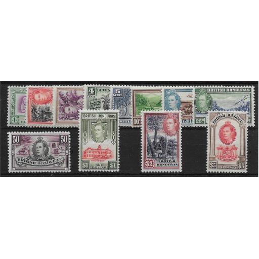 BRITISH HONDURAS SG150/61 1938 DEFINITIVE SET MTD MINT