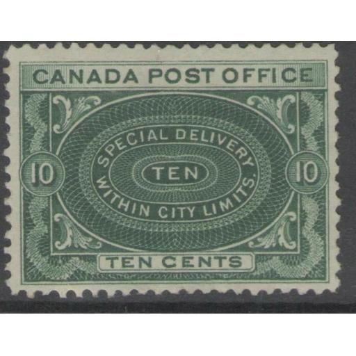 CANADA SGS2 1913 10c DEEP GREEN MTD MINT