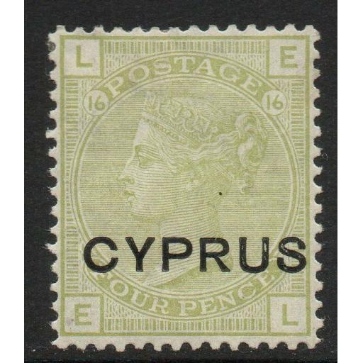 CYPRUS SG4 1880 4d SAGE-GREEN MTD MINT
