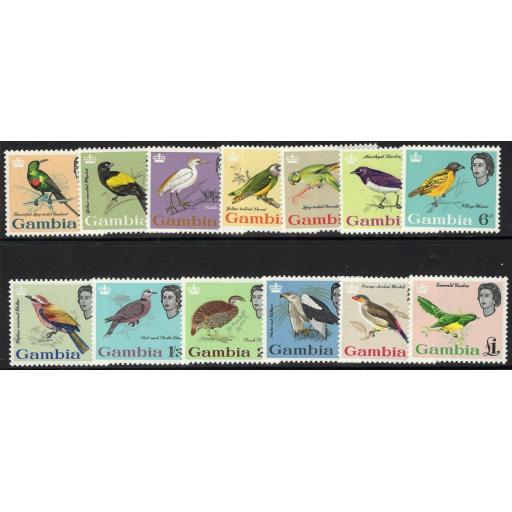 GAMBIA SG193/205 1963 BIRDS MNH