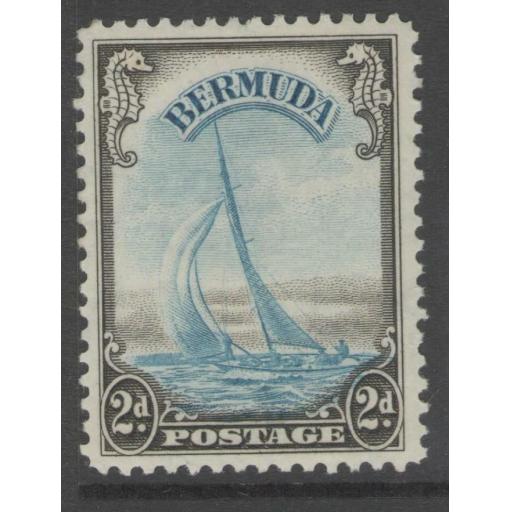 BERMUDA SG112 1938 2d LIGHT BLUE & SEPIA MTD MINT