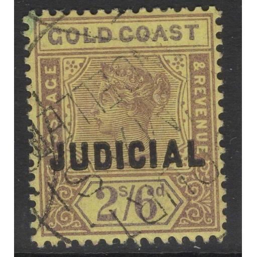 GOLD COAST Bft6 1899 2/6 LILAC & VIOLET/YELLOW USED