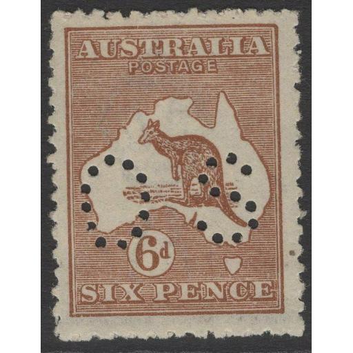 AUSTRALIA SGO76 1923 6d CHESTNUT MNH