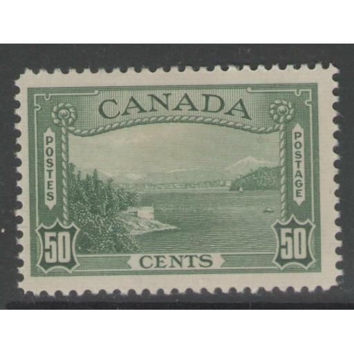 CANADA SG366 1938 50c GREEN MTD MINT