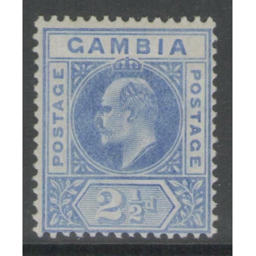 GAMBIA SG48 1902 2½d ULTRMARINE MTD MINT