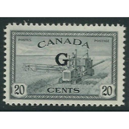 CANADA SGO187 1950 20c SLATE MTD MINT