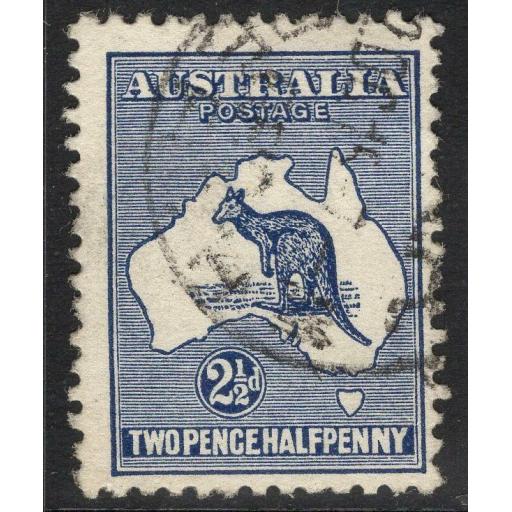 AUSTRALIA SG4 1913 2½d INDIGO FINE USED