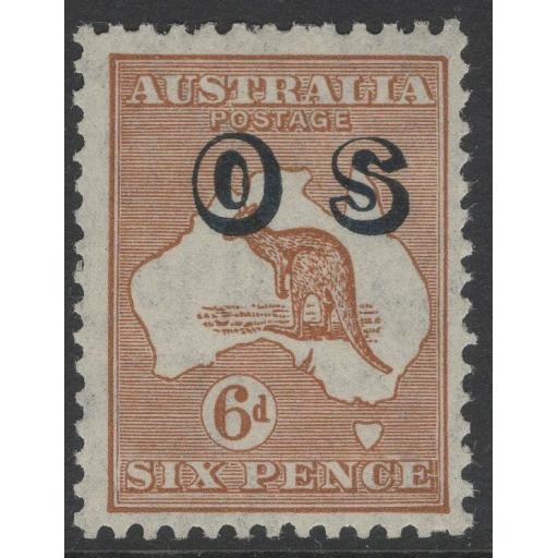 AUSTRALIA SGO133 1932 6d CHESTNUT MNH