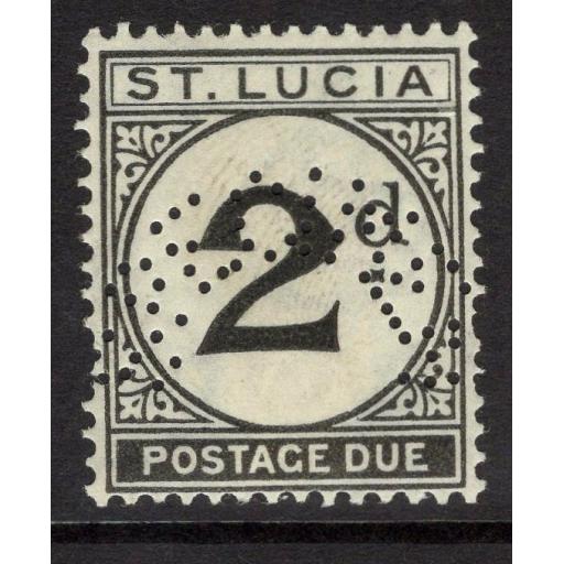 ST.LUCIA SGD4s 1933 2d BLACK POSTAGE DUE MTD MINT