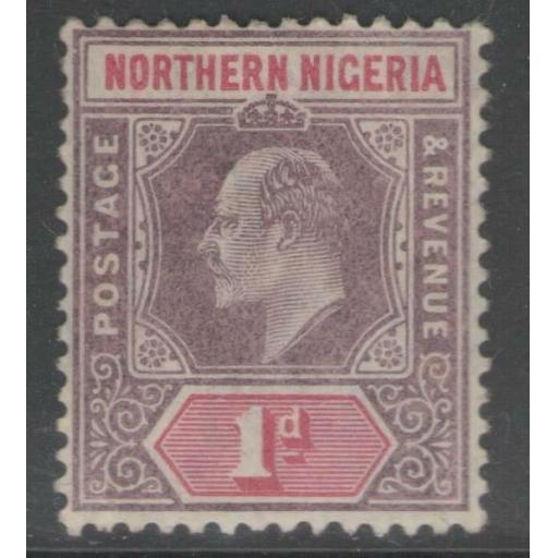 NORTHERN NIGERIA SG21 1905 1d DULL PURPLE & CARMINE MTD MINT