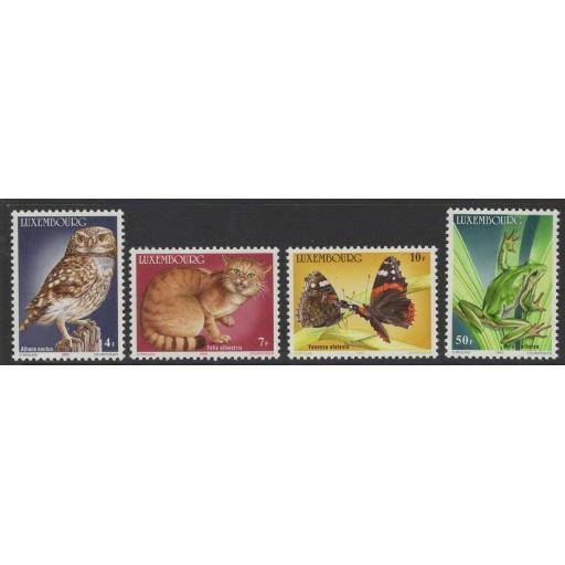 LUXEMBOURG SG1161/4 1985 ENDANGERED ANIMALS MNH