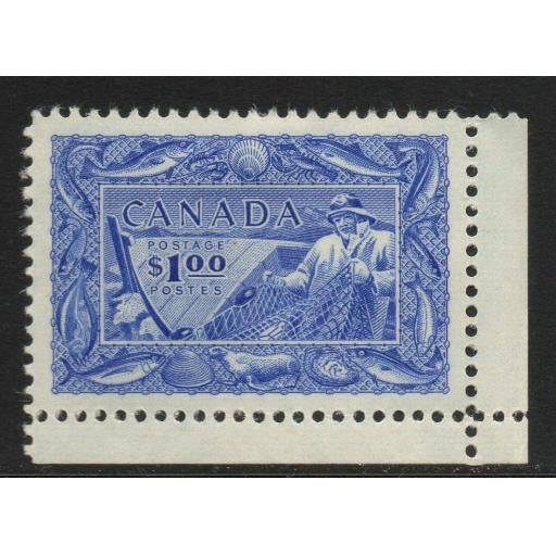 CANADA SG433 1951 $1 ULTRAMARINE MTD MINT