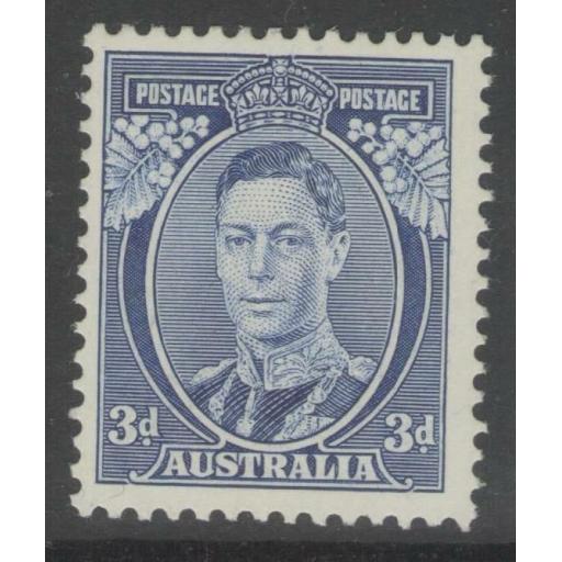 AUSTRALIA SG168b 1937 3d BLUE DIE Ia MTD MINT