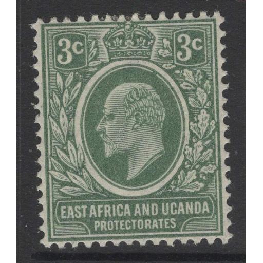 KENYA, UGANDA & TANGANYIKA SG35 1907 3c GREY-GREEN MTD MINT