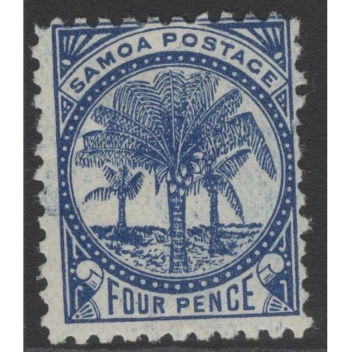 SAMOA SG61 1886 4d BLUE MTD MINT