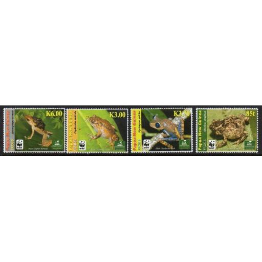 PAPUA NEW GUINEA SG1298/1301 2009 FROGS MNH