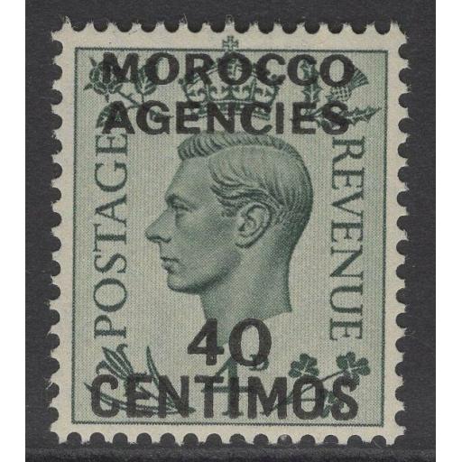 MOROCCO AGENCIES SG169 1940 40c on 4d GREY-GREEN MTD MINT