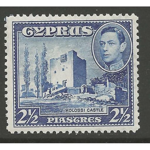 CYPRUS SG156 1938 2½pi ULTRAMARINE MTD MINT