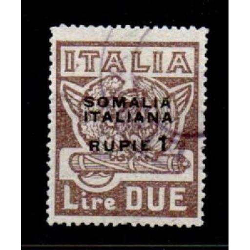 ITALIAN SOMALIA SG52 1923 1r on 2L BROWN USED