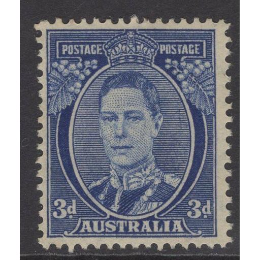 AUSTRALIA SG186 1940 3d BRIGHT BLUE DIE III MTD MINT