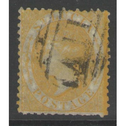 ST.LUCIA SG12c 1864 4d CHROME-YELLOW USED