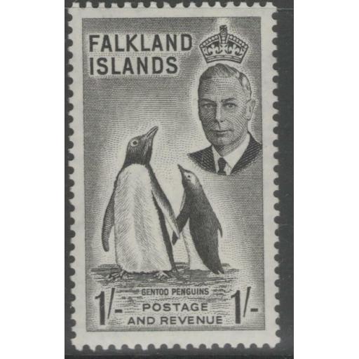 FALKLAND ISLANDS SG180 1952 1/= BLACK MTD MINT