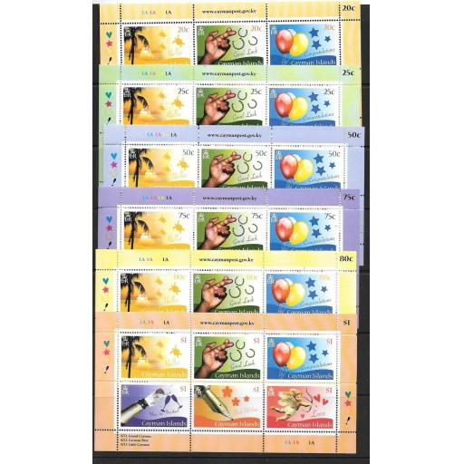 CAYMAN ISLANDS SG1149/84 2008 GREETING STAMPS MNH
