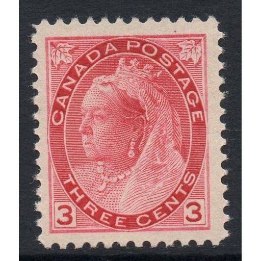 CANADA SG156 1898 3c ROSE-CARMINE MTD MINT