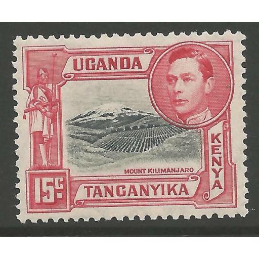KENYA, UGANDA & TANGANYIKA SG137 1938 15c PERF 13¼ MTD MINT