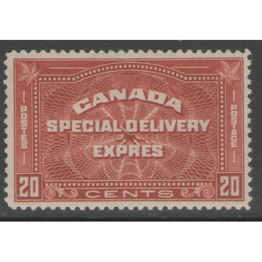 CANADA SGS7 1932 20c BROWN-RED MTD MINT
