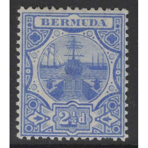 BERMUDA SG41 1910 2½d BLUE MTD MINT