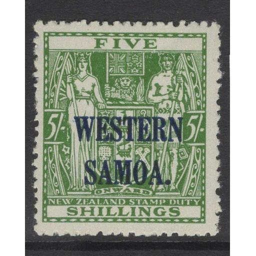 SAMOA SG208 1945 5/= GREEN MNH