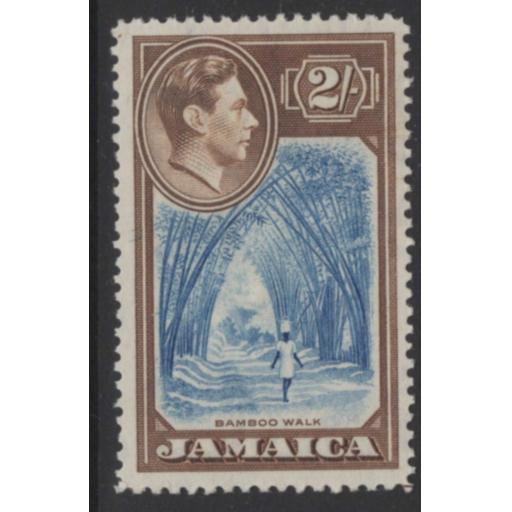 JAMAICA SG131 1938 2/= BLUE & CHOCOLATE MTD MINT