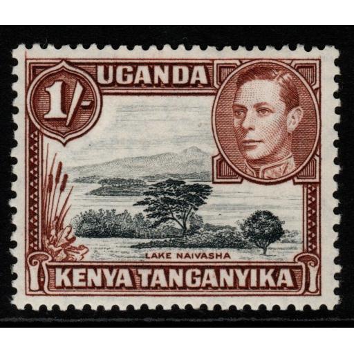 KENYA, UGANDA & TANGANYIKA SG145a 1942 1/= BLACK & BROWN MTD MINT