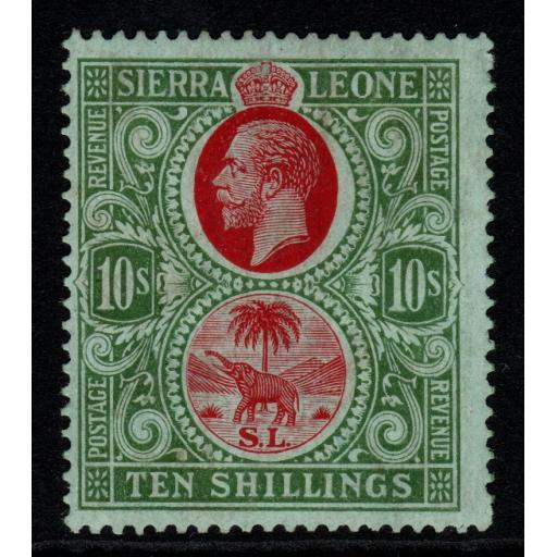 SIERRA LEONE SG127 1912 5/= RED & GREEN/GREEN MTD MINT