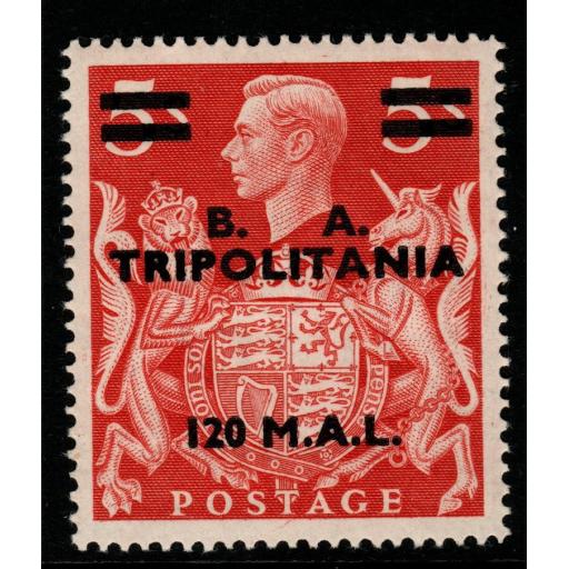B.O.I.C.-TRIPOLITANIA SGT25 1950 120mal on 5/= RED MNH