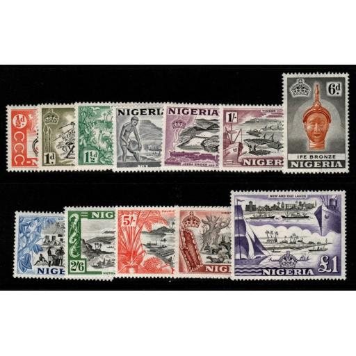 NIGERIA SG69/80(Ex.SG72c) 1953 DEFINITIVE SET MNH(1 OF EACH VALUE)