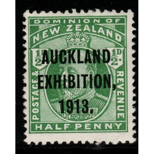 NEW ZEALAND SG412 1913 ½d DEEP GREEN MTD MINT