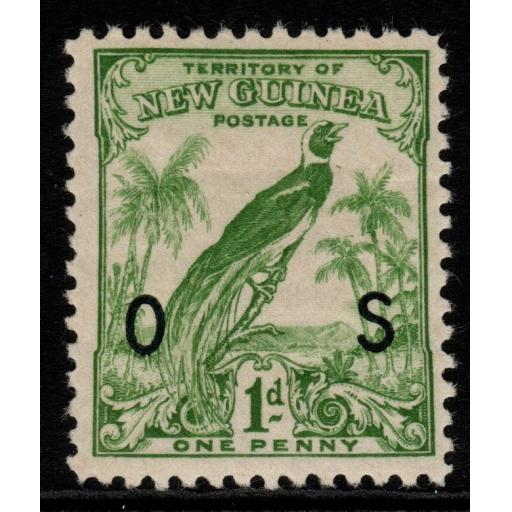 NEW GUINEA SGO42 1932 1d GREEN MTD MINT