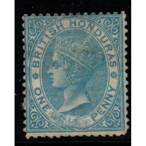 BRITISH HONDURAS SG2 1865 1d BLUE UNUSED