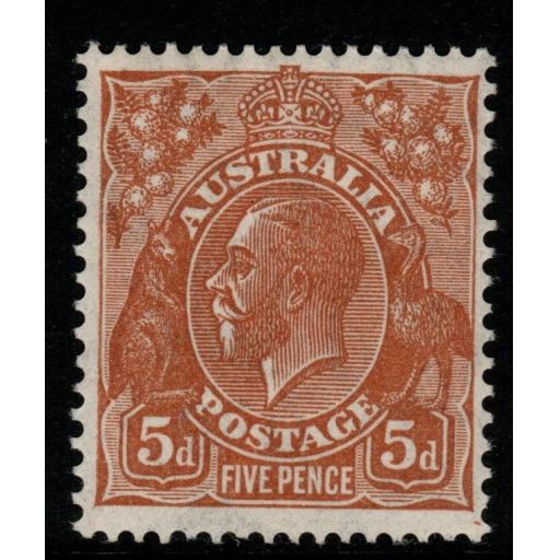 AUSTRALIA SG130 1932 5d ORANGE-BROWN MNH