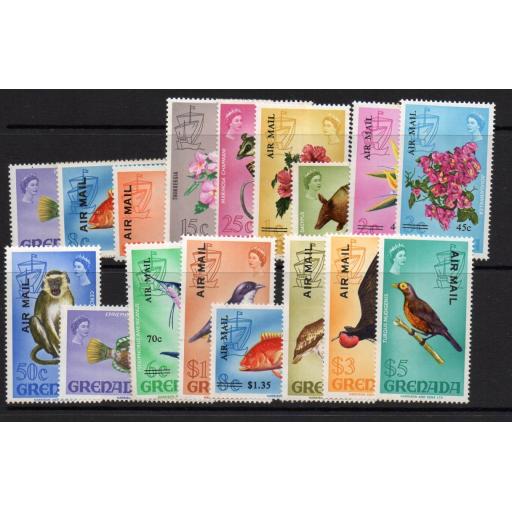 GRENADA SG501/17 1972 AIR SURCHARGES (NO SCOUTS) MNH