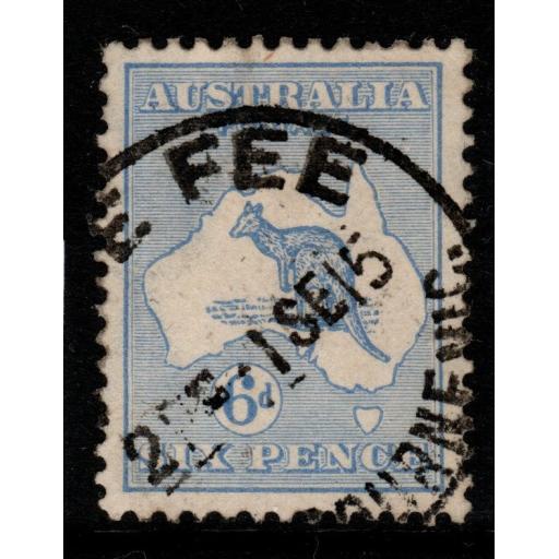 AUSTRALIA SG26a 1915 6d BRIGHT BLUE USED