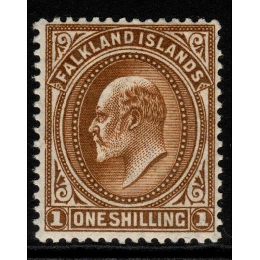 FALKLAND ISLANDS SG48 1904 1/= BROWN MTD MINT