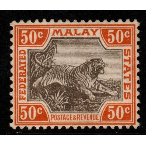 MALAYA FMS SG47c 1906 50c GREY-BROWN & ORANGE-BROWN MTD MINT