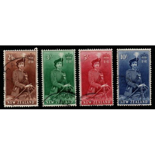 NEW ZEALAND SG733d/6 1953-9 TOP 4 VALUES FINE USED