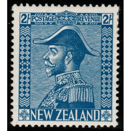 NEW ZEALAND SG469 1927 2/= LIGHT BLUE MTD MINT