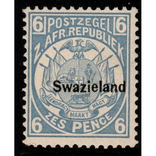 SWAZILAND SG6 1899 6d BLUE MTD MINT