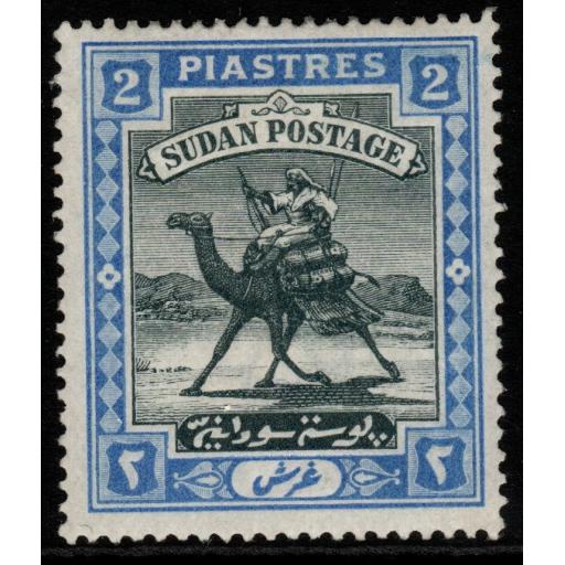 SUDAN SG15 1898 2p BLACK & BLUE MTD MINT