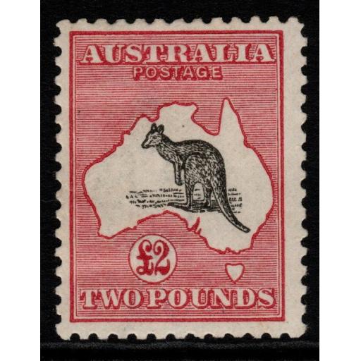 AUSTRALIA SG45 1919 £2 BLACK & ROSE MTD MINT
